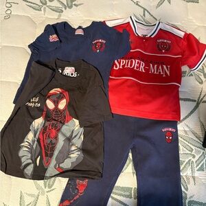 Marvel Spider-Man Kids Outfit Set - Red, Navy & Black